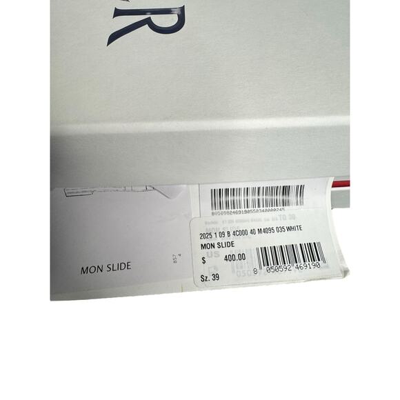 Moncler NIB Mon Ligo Slides in White Size 39 - Picture 4 of 14